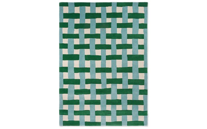 Basketweave emerald/aquamarine